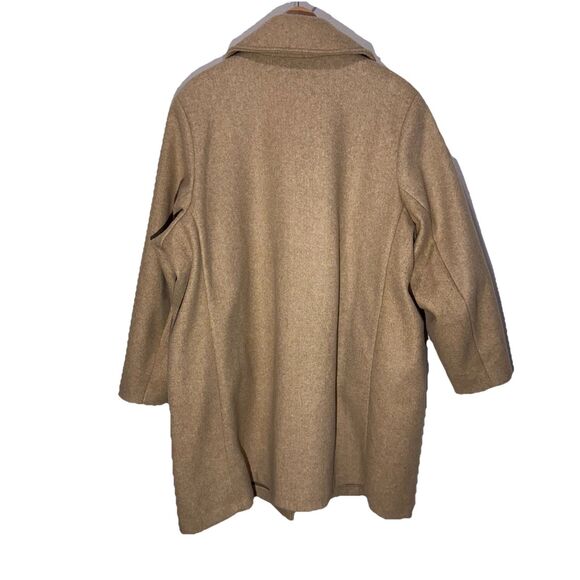 Old Navy Oversized Soft Brushed, Button-Front Coat Size X-Large Tan Beige - Picture 4 of 11